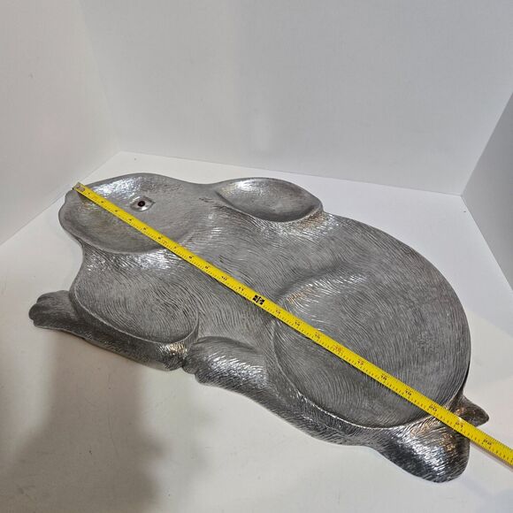 1990 ARTHUR COURT Briar Rabbit Divided 22" Bunny Tray Platter Red Carnelian Eye - Picture 8 of 10